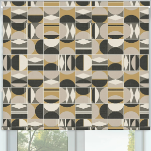 Mercer Ochre Pelmet Roller Blinds Frame