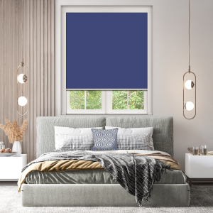 Midnight Blue Bloc Blinds Cassette Blinds Inside Fit