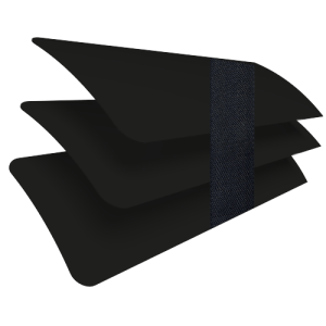 Midnight Onyx with Black Tape Venetian Blinds Slats