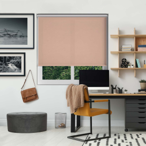 Mirage Solar Dark Beige Cordless Roller Blinds