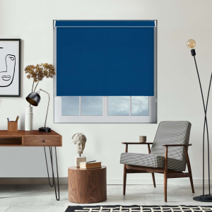 Mirage Solar Dark Blue Pelmet Roller Blinds