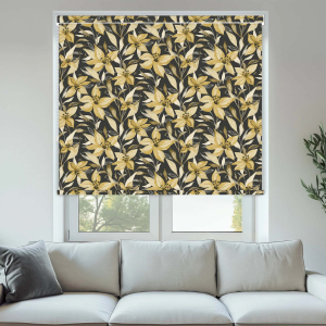 Moonbeam Ochre No Drill Roller Blinds