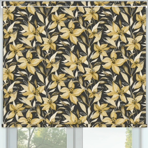 Moonbeam Ochre Pelmet Roller Blinds Frame