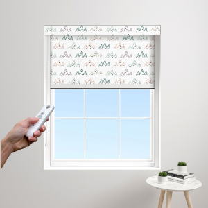 Mountain Etch Electric BlocOut Cassette Blinds Edge Fit