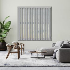 Nordic Solar Silver Vertical Blinds Open