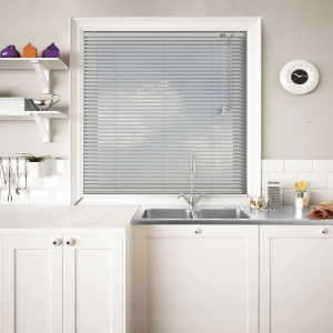 Off White Venetian Blinds Open