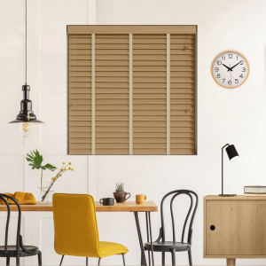 Oregon with Hessian Tape Wood Venetian Blinds