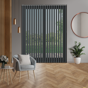 Origin Anthracite Replacement Vertical Blind Slats Open