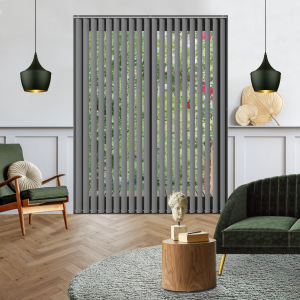 Origin Bullet Grey Replacement Vertical Blind Slats Open