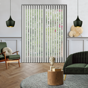 Origin Delicate White Replacement Vertical Blind Slats Open