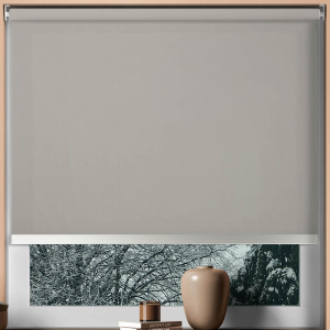 Origin Hopsack Chrome Bottom Bar Cordless Roller Blinds Frame