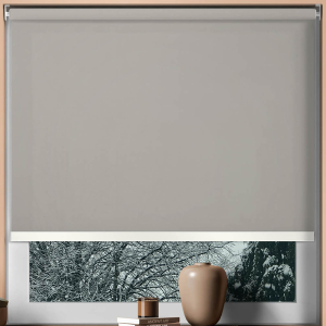 Origin Hopsack White Bottom Bar Cordless Roller Blinds Frame