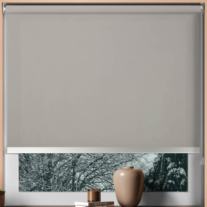 Origin Hopsack Chrome Bottom Bar Roller Blinds Frame