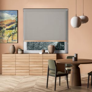 Origin Hopsack Copper Bottom Bar Roller Blinds