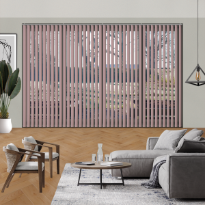 Origin Pastel Pink Replacement Vertical Blind Slats Open
