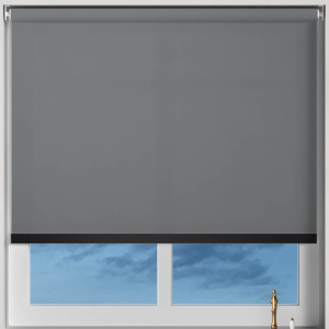 Origin Rock Grey Black Bottom Bar Cordless Roller Blinds Frame