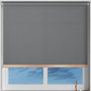Origin Rock Grey Copper Bottom Bar Cordless Roller Blinds Frame