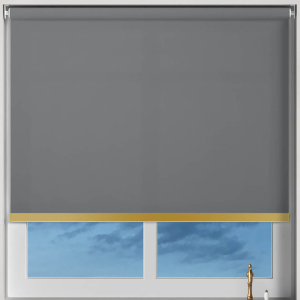 Origin Rock Grey Gold Bottom Bar Cordless Roller Blinds Frame