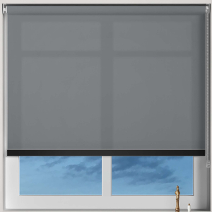 Origin Rock Grey Black Bottom Bar Roller Blinds Frame