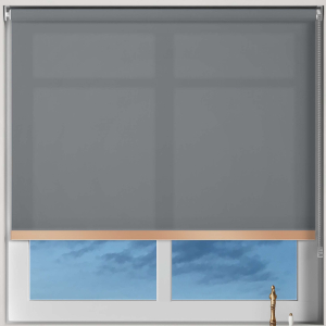 Origin Rock Grey Copper Bottom Bar Roller Blinds Frame