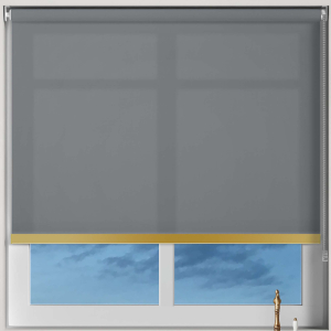 Origin Rock Grey Gold Bottom Bar Roller Blinds Frame