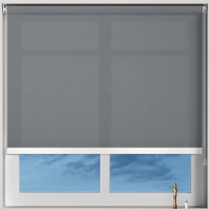 Origin Rock Grey White Bottom Bar Roller Blinds Frame