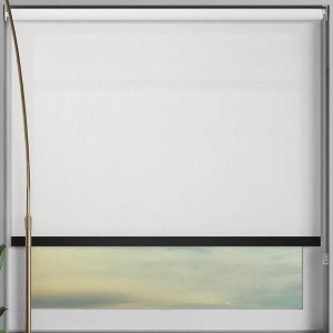 Origin White Black Bottom Bar Roller Blinds Frame