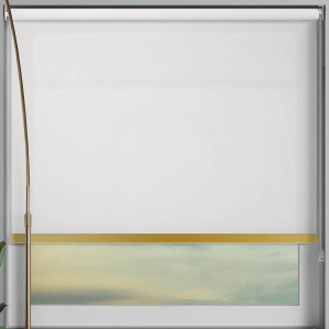 Origin White Gold Bottom Bar Roller Blinds Frame