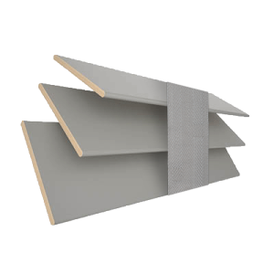 Pavillion with Shadow Tape Wood Venetian Blinds 3 Slats