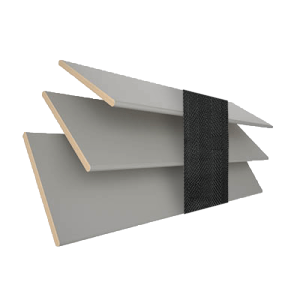 Pavillion with Smoke Tape Wood Venetian Blinds 3 Slats