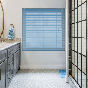 Petrol Venetian Blinds Open