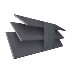 Phantom Grey with Tape Wood Venetian Blinds 3 Slats