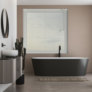 Porcelain White Venetian Blinds Open