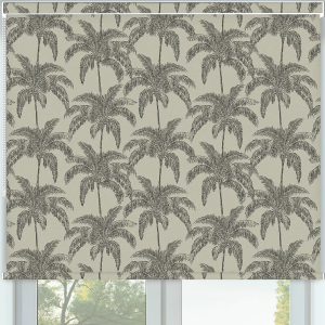 Retro Palm Black No Drill Roller Blinds Frame