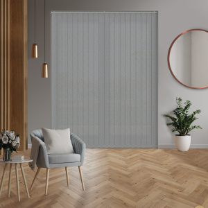 Ribbon Solar Pewter Vertical Blinds