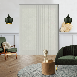 Ribbon Solar White Vertical Blinds