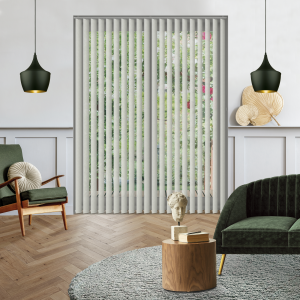 Ribbon Solar White Replacement Vertical Blind Slats Open