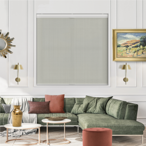 Sable Olive Green Cordless Top Down Bottom Up Honeycomb Pleated Blind Open
