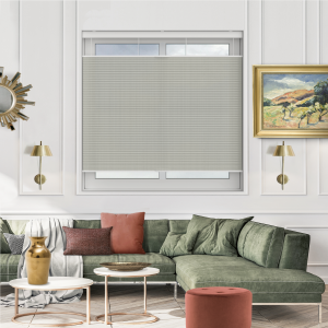 Sable Olive Green Cordless Top Down Bottom Up Honeycomb Pleated Blind Open