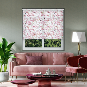 Serena Pink Cordless Roller Blind Image 2