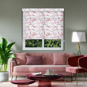Serena Pink Pelmet Roller Blind Image 2