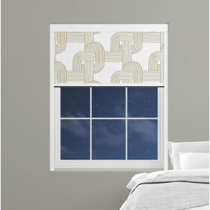 Serene Swirl Charcoal XL Bloc Blinds Cassette Blinds Inside Fit