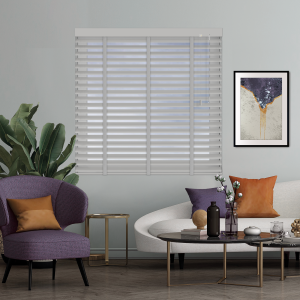 Shadow Stone with Lunar Tape Venetian Blinds Open