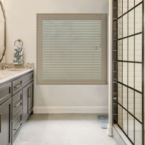 Shiney Gold Venetian Blinds Open