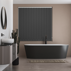 Shower Safe Black Replacement Vertical Blind Slats