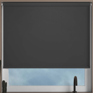 Shower Safe Black Cordless Roller Blinds Frame