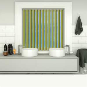 Shower Safe Lime Replacement Vertical Blind Slats Open