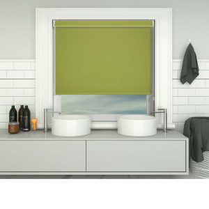 Shower Safe Lime Pelmet Roller Blinds