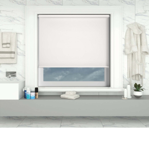 Shower Safe White Cordless Roller Blinds