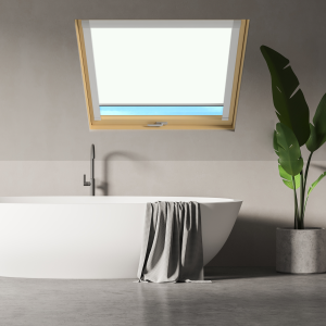 Shower Safe White (BLACKOUT) Optilight Roof Window Blinds